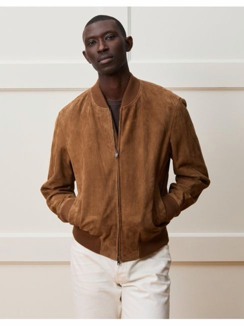 Italian Suede Aviator Bomber Jacket